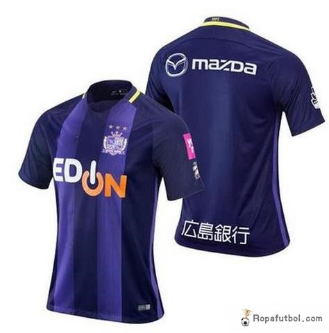 Camiseta Sanfrecce Hiroshima Replica Primera Ropa 2017/18 Negro Purpura